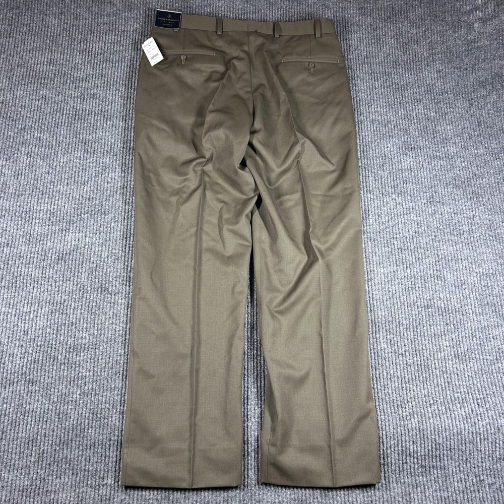 Brooks Brothers Pants Mens 34x30 Madison Fit Brown 100% Wool Dress NWT